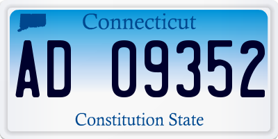 CT license plate AD09352