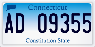 CT license plate AD09355