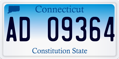 CT license plate AD09364