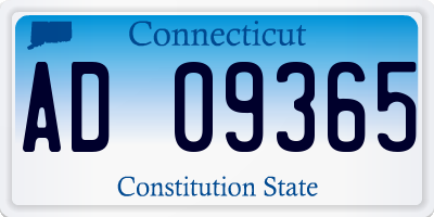 CT license plate AD09365