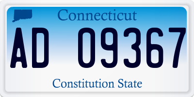 CT license plate AD09367