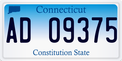 CT license plate AD09375