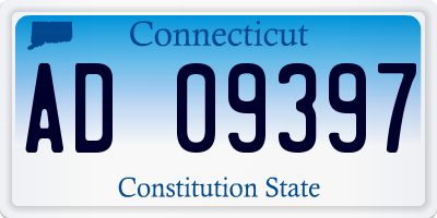 CT license plate AD09397