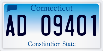 CT license plate AD09401