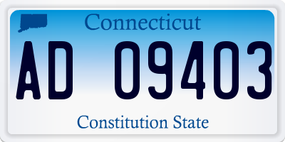 CT license plate AD09403