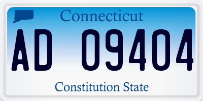 CT license plate AD09404