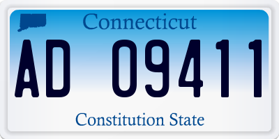 CT license plate AD09411