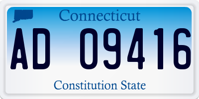 CT license plate AD09416