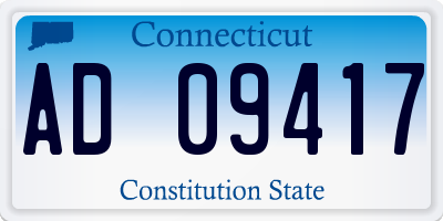 CT license plate AD09417