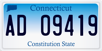 CT license plate AD09419