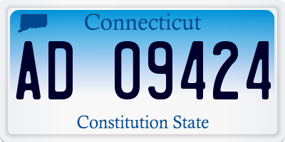 CT license plate AD09424