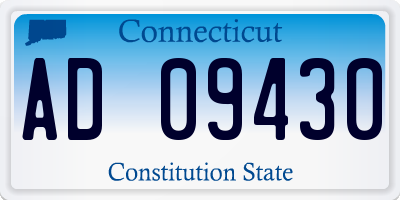CT license plate AD09430