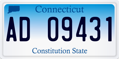 CT license plate AD09431