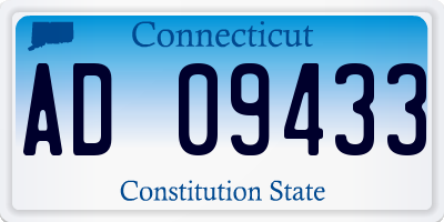 CT license plate AD09433