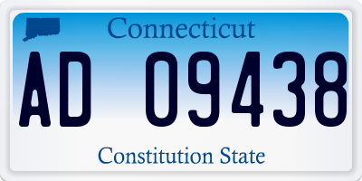 CT license plate AD09438