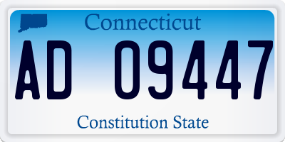CT license plate AD09447