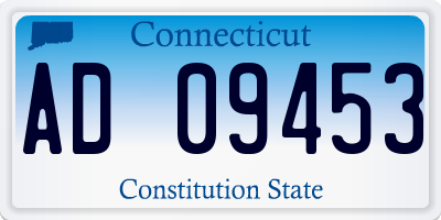 CT license plate AD09453