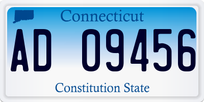 CT license plate AD09456