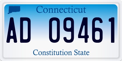 CT license plate AD09461