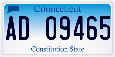 CT license plate AD09465