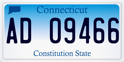 CT license plate AD09466