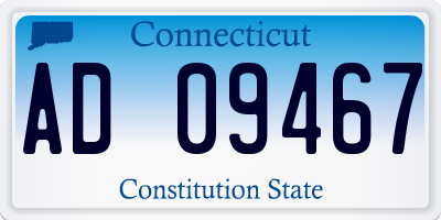 CT license plate AD09467