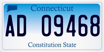 CT license plate AD09468