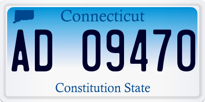 CT license plate AD09470