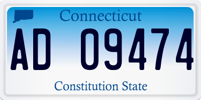 CT license plate AD09474