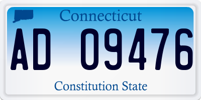 CT license plate AD09476