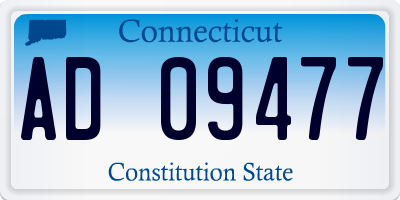 CT license plate AD09477
