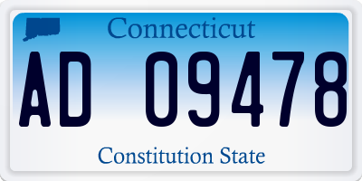 CT license plate AD09478