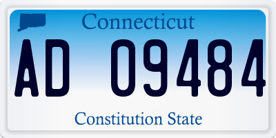 CT license plate AD09484