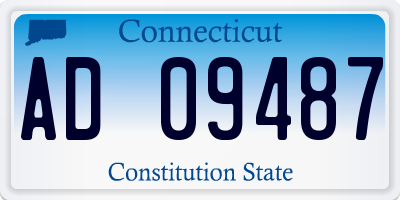 CT license plate AD09487