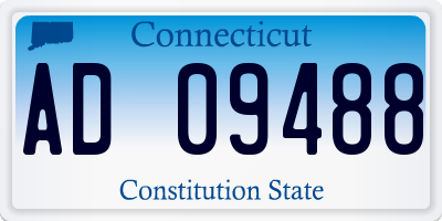 CT license plate AD09488