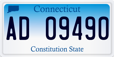 CT license plate AD09490
