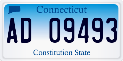 CT license plate AD09493