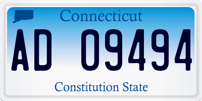 CT license plate AD09494
