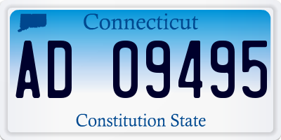 CT license plate AD09495