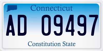 CT license plate AD09497