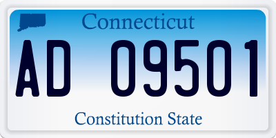 CT license plate AD09501