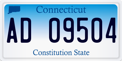 CT license plate AD09504