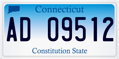 CT license plate AD09512