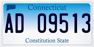 CT license plate AD09513