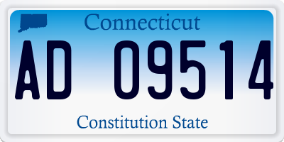 CT license plate AD09514