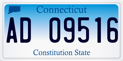CT license plate AD09516