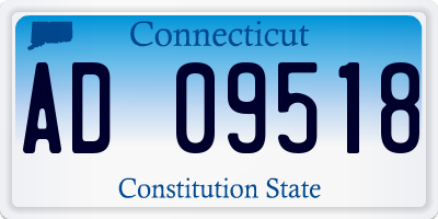 CT license plate AD09518