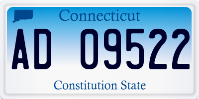 CT license plate AD09522
