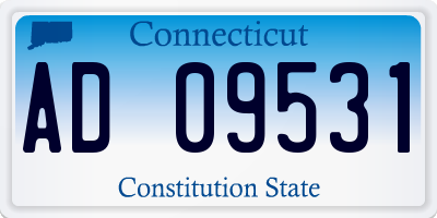 CT license plate AD09531