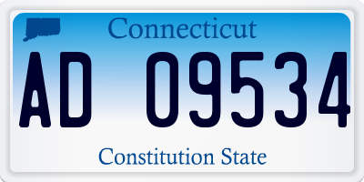 CT license plate AD09534